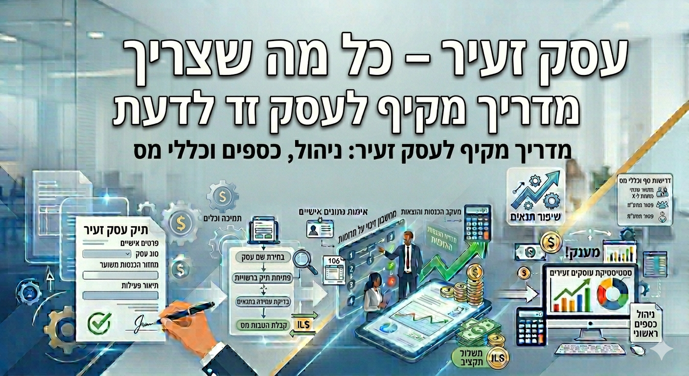 עסק זעיר – הטבות מס לעצמאים 2025